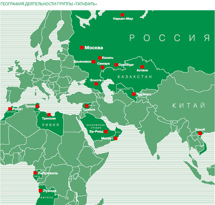 Карта заправок татнефть по россии